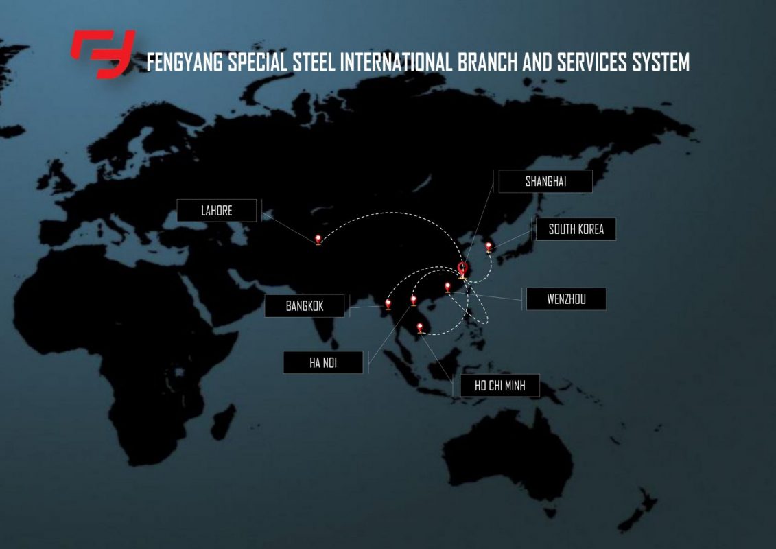 Thép Fengyang có mặt tại nhiều quốc gia trên thế giới
